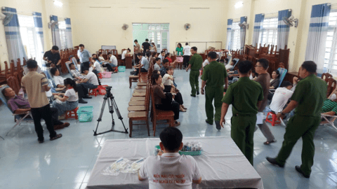 Ban vận động hiến máu tình nguyện xã An Hòa phối hợp với Bệnh viện Đa khoa tỉnh tổ chức hiến máu tình nguyện năm 2025
